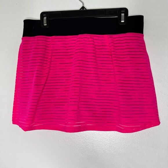 Spalding Women's L Hot Pink Striped Active Tennis Skirt Skort Size Large - Picture 7 of 10